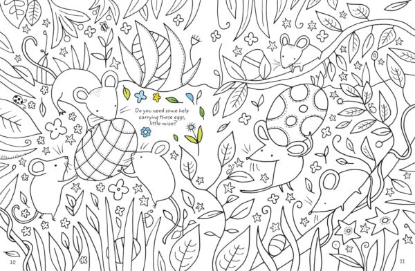 Colouring Book Easter with Rub Downs (Usborne Minis)