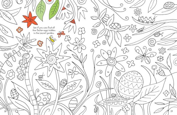 Colouring Book Easter with Rub Downs (Usborne Minis)