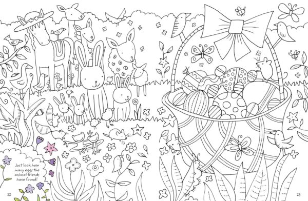 Colouring Book Easter with Rub Downs (Usborne Minis)
