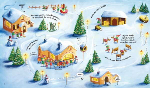 Santa's Christmas Journey with Wind-Up Sleigh